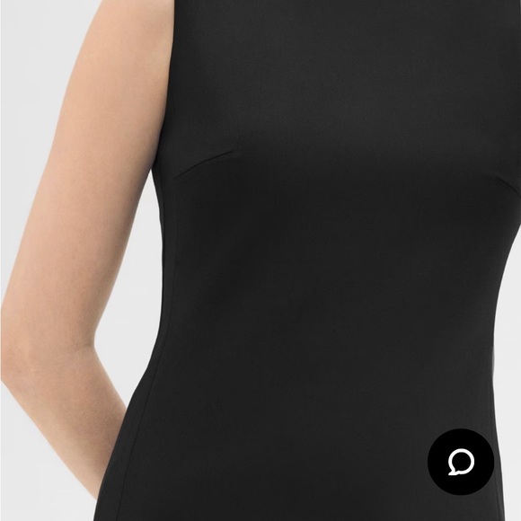 Theory Sleeveless Fitted Dress in Good Wool in Black - Picture 3 of 5